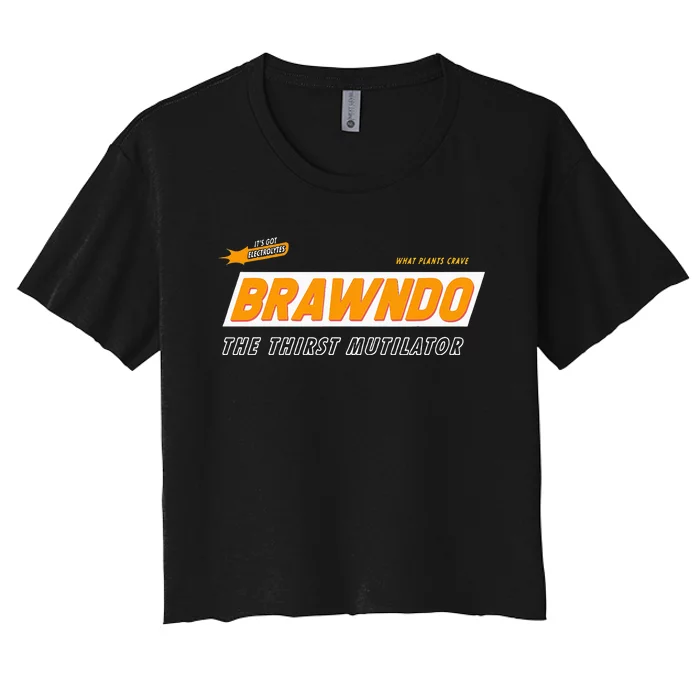 What Plants Crave Brawndo Women's Crop Top Tee