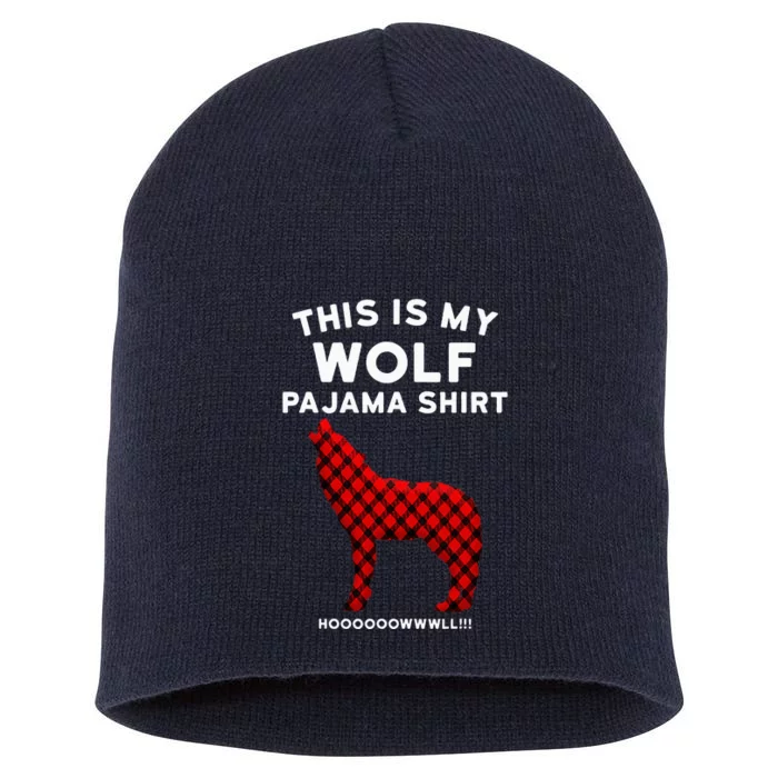 Wolf Pajama Cute Christmas Gift For Wolf Lovers Short Acrylic Beanie