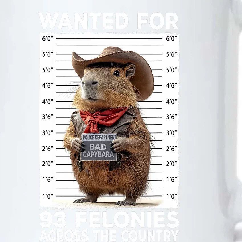 Wanted Poster Capybara Mugshot Funny Capybara Black Color Changing Mug