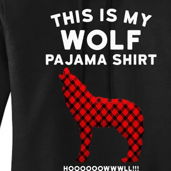 Wolf Pajama Cute Christmas Gift For Wolf Lovers Women's Pullover Hoodie