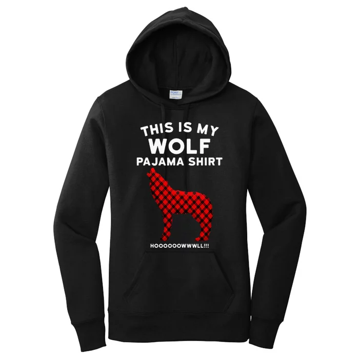 Wolf Pajama Cute Christmas Gift For Wolf Lovers Women's Pullover Hoodie