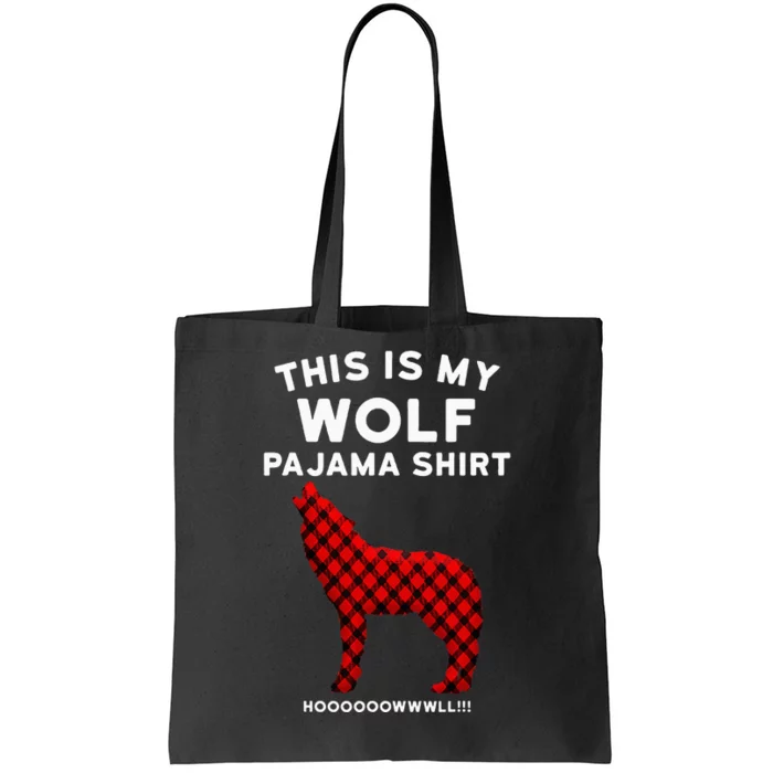 Wolf Pajama Cute Christmas Gift For Wolf Lovers Tote Bag