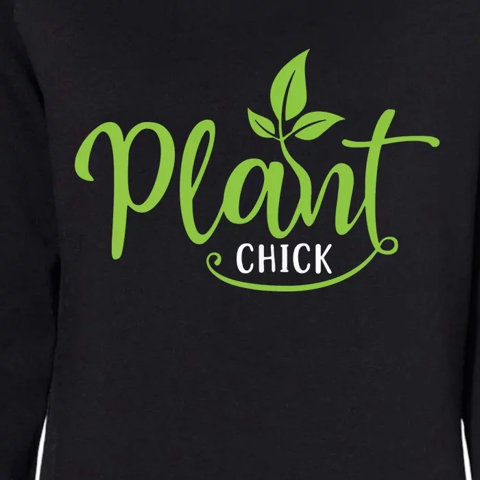 Womens Plant Chick Vegan Vegetarian Womens California Wash Sweatshirt