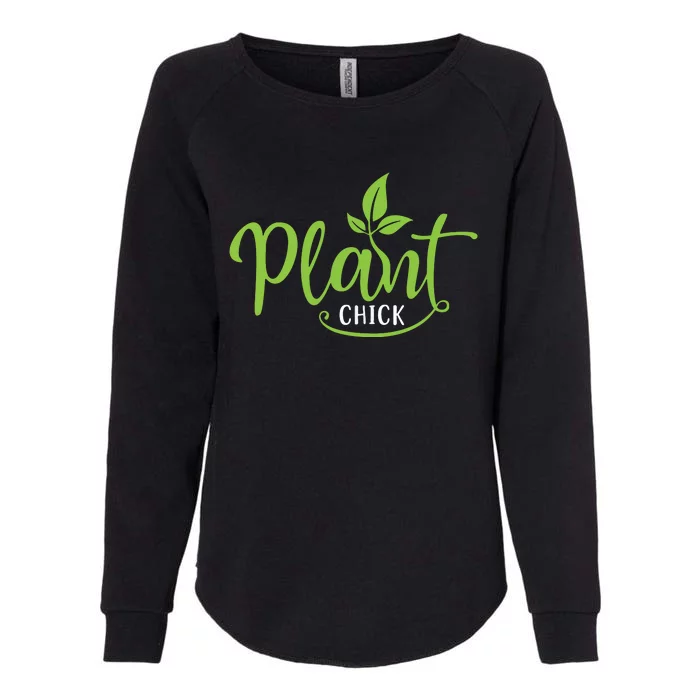 Womens Plant Chick Vegan Vegetarian Womens California Wash Sweatshirt