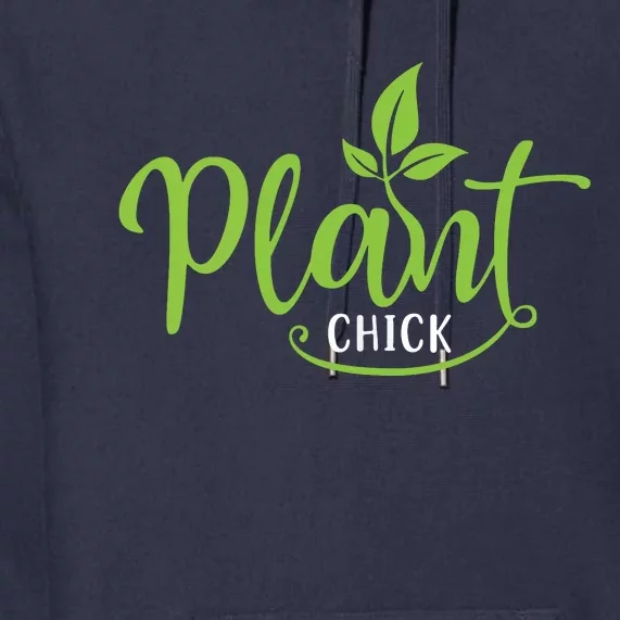 Womens Plant Chick Vegan Vegetarian Premium Hoodie