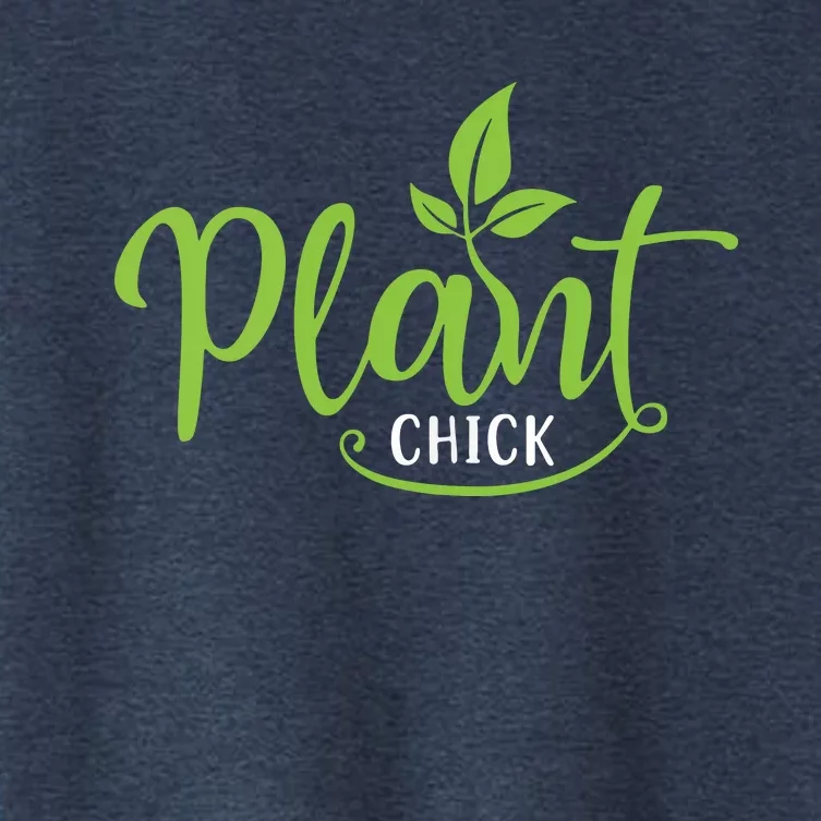 Womens Plant Chick Vegan Vegetarian Women's Crop Top Tee