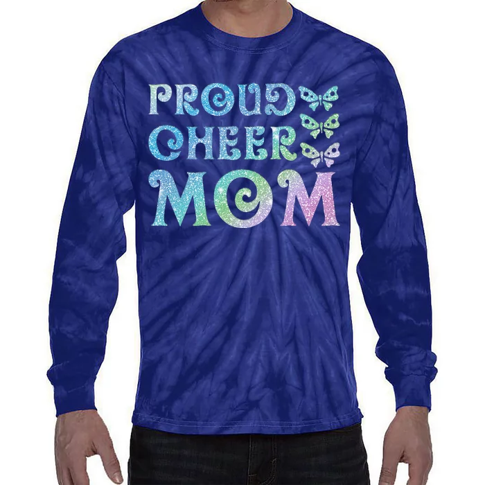 Womens Proud Cheer Mom Mothers Women's Day Tie-Dye Long Sleeve Shirt