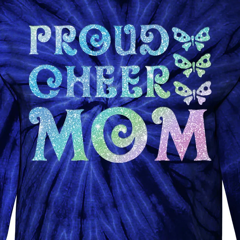 Womens Proud Cheer Mom Mothers Women's Day Tie-Dye Long Sleeve Shirt