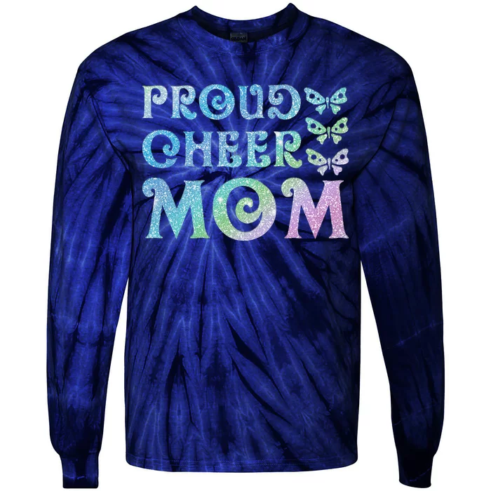 Womens Proud Cheer Mom Mothers Women's Day Tie-Dye Long Sleeve Shirt