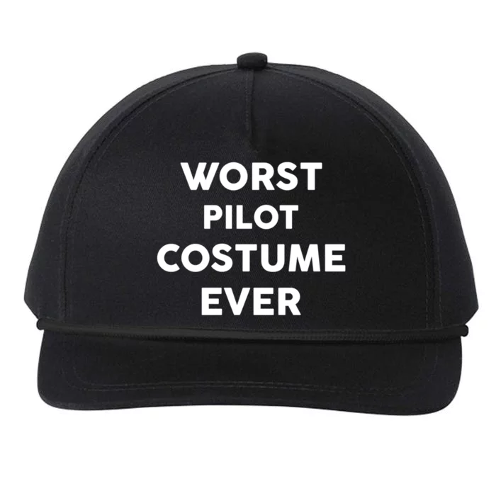 Worst Pilot Costume Ever Halloween Simple Pilots Gift Snapback Five-Panel Rope Hat