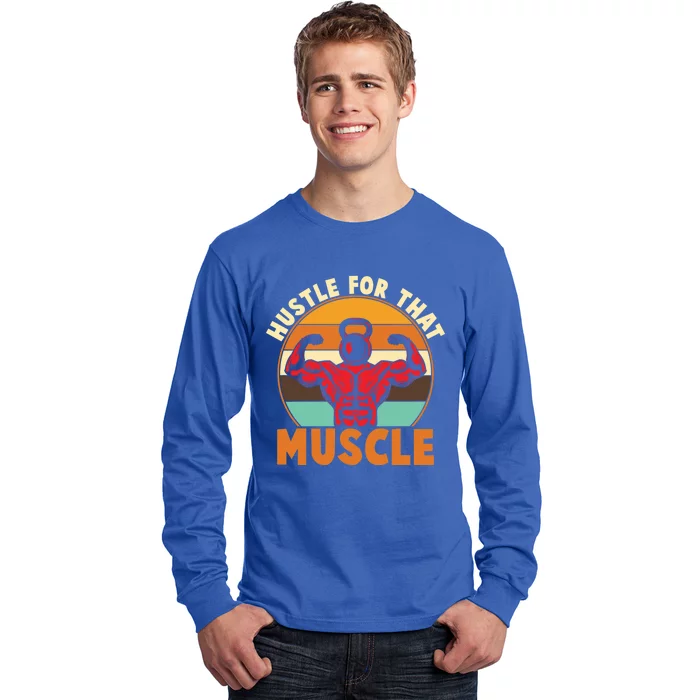 Weightlifting Powerlifting Deadlift Fitness Hustle Muscle Gift Long Sleeve Shirt