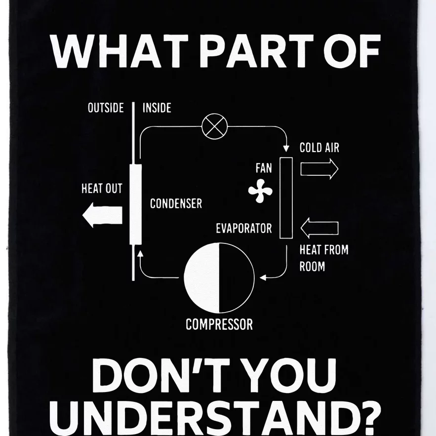 What Part Dont You Understand Funny HVAC Tech Technician Platinum Collection Golf Towel