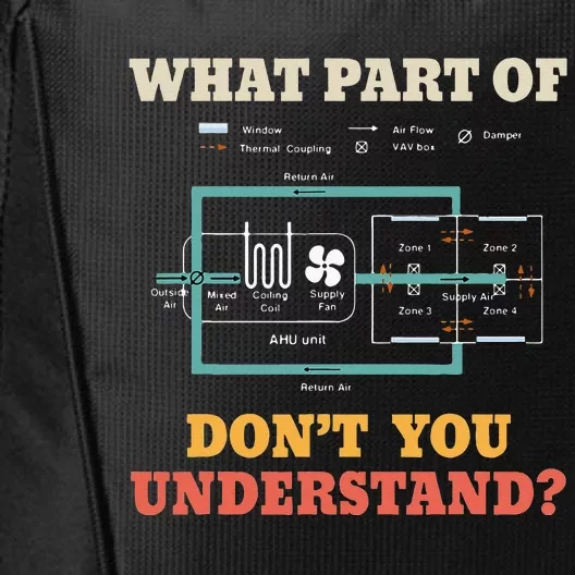 What Part Dont You Understand Funny HVAC Installer City Backpack