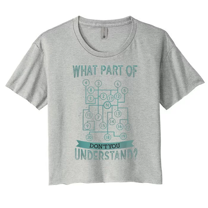 What Part Don't You Understand? Truck Gear Trucker Driver Gift Women's Crop Top Tee