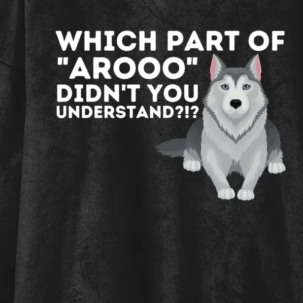 Which Part DidnT You Understand Siberian Husky Lover Sibe Hooded Wearable Blanket