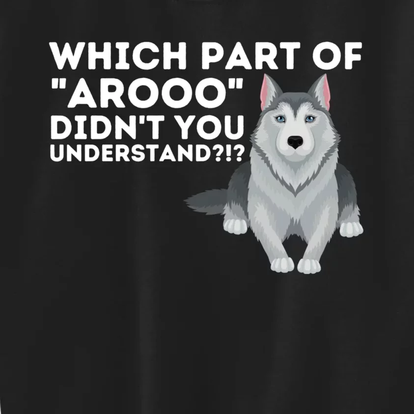 Which Part DidnT You Understand Siberian Husky Lover Sibe Kids Sweatshirt