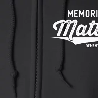 Wear Purple Dementia Awareness Gifts Memories Matter Full Zip Hoodie