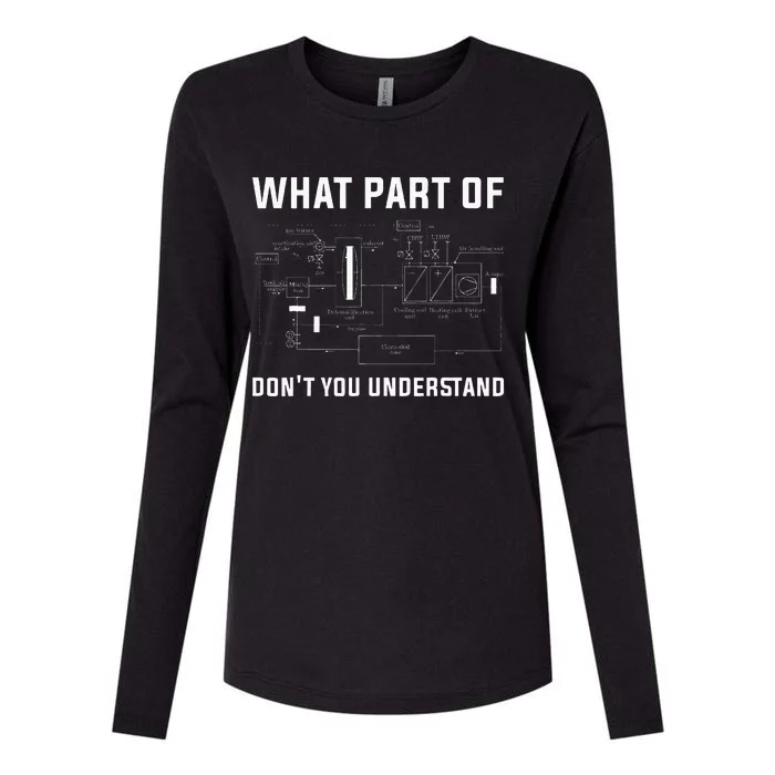 What Part DonT You Understand Ac Tech Funny Hvac Technician Womens Cotton Relaxed Long Sleeve T-Shirt