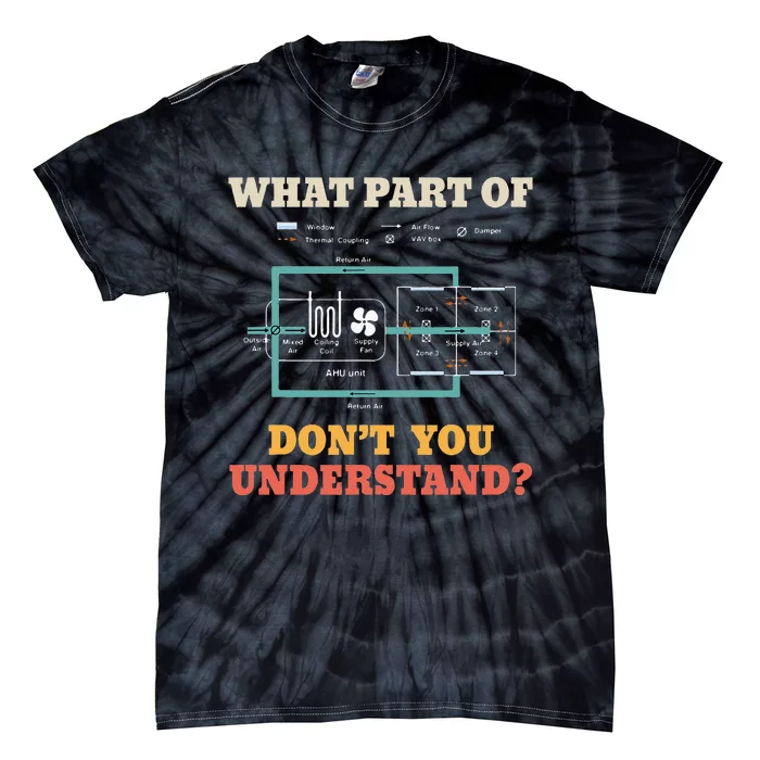 What Part Dont You Understand Funny HVAC Installer Tie-Dye T-Shirt