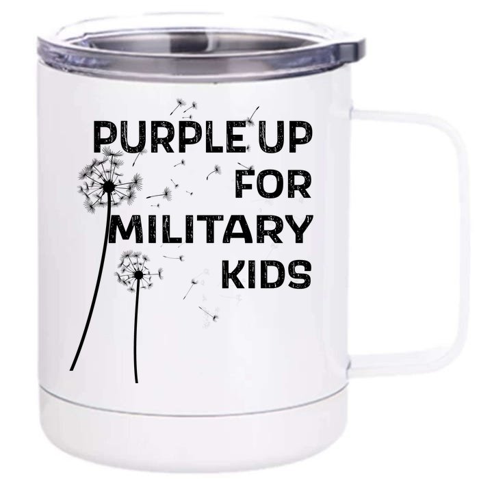 Wear Purple Dandelion Wishes Front & Back 12oz Stainless Steel Tumbler Cup