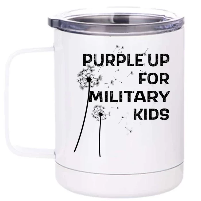 Wear Purple Dandelion Wishes Front & Back 12oz Stainless Steel Tumbler Cup