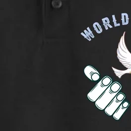 World Peace Emblem Dry Zone Grid Performance Polo