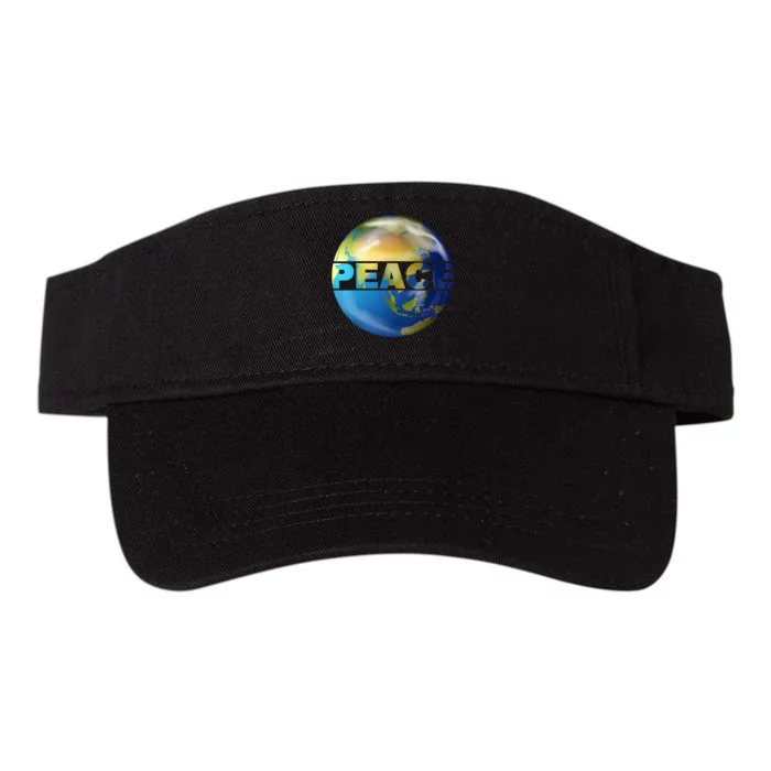 World Peace Earth Day Conscious Humanity Love & Kindness Valucap Bio-Washed Visor