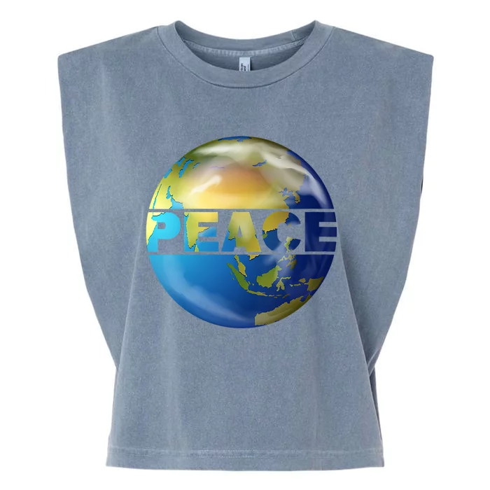 World Peace Earth Day Conscious Humanity Love & Kindness Garment-Dyed Women's Muscle Tee