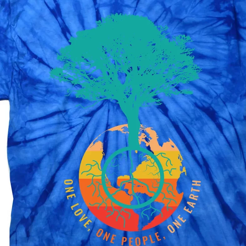 World Peace Earth Day Tree Love People 60s 70s Hippie Retro Cool Gift Tie-Dye T-Shirt