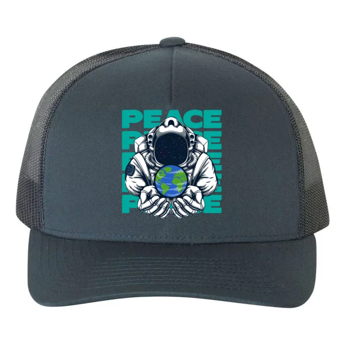 World Peace Earth Planet Astronaut Design Gift Yupoong Adult 5-Panel Trucker Hat