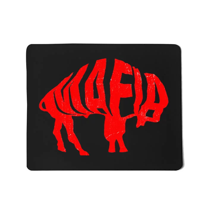 WNY Pride Faded Red Buffalo Mousepad