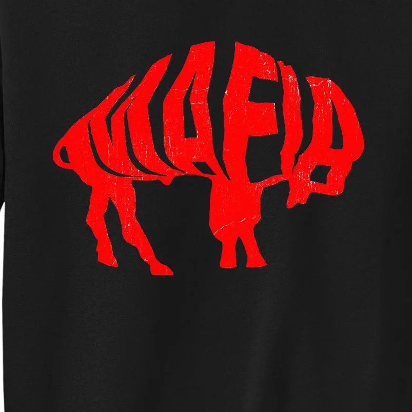 WNY Pride Faded Red Buffalo Tall Sweatshirt