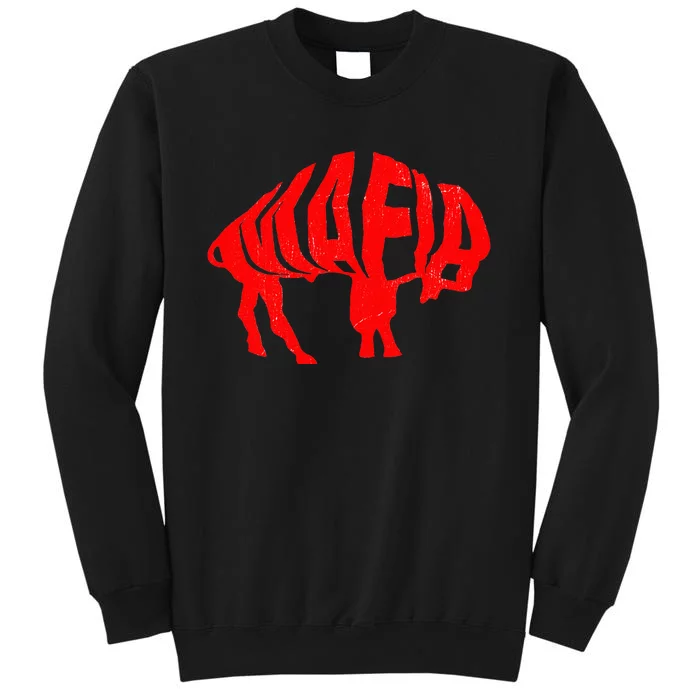 WNY Pride Faded Red Buffalo Tall Sweatshirt