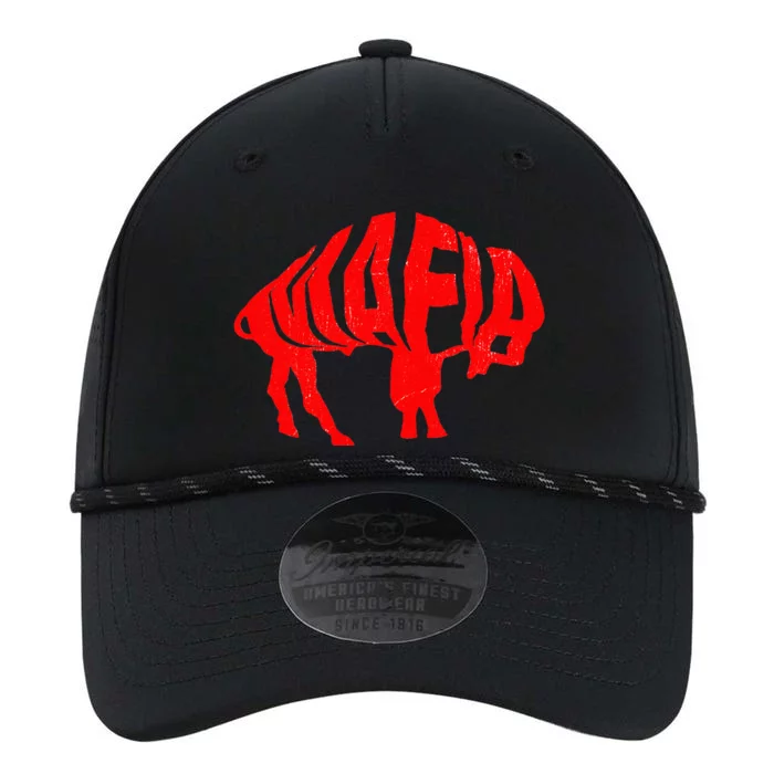 WNY Pride Faded Red Buffalo Performance The Dyno Cap