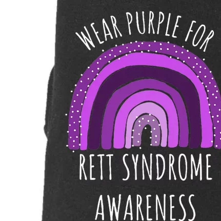 Wear Purple For Rett Syndrome Awareness Month Rett Syndrome Doggie 3-End Fleece Hoodie