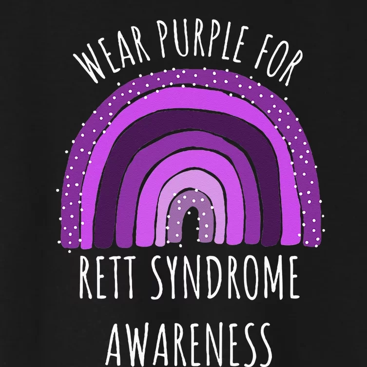 Wear Purple For Rett Syndrome Awareness Month Rett Syndrome Women's Crop Top Tee