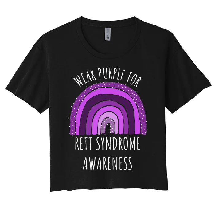 Wear Purple For Rett Syndrome Awareness Month Rett Syndrome Women's Crop Top Tee