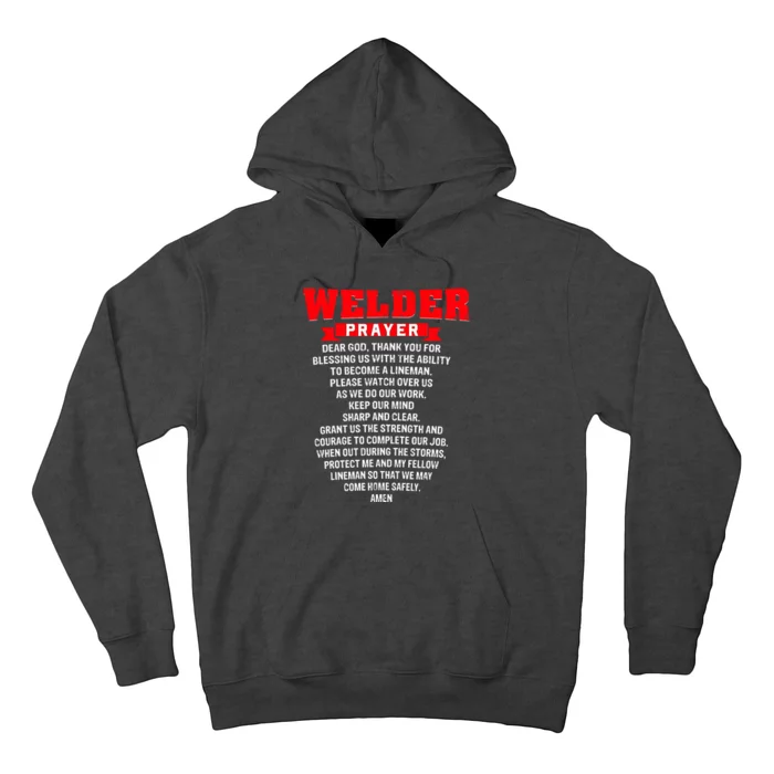 Welder Prayer Funny Christian Welding Grandpa Dad Husband Hoodie