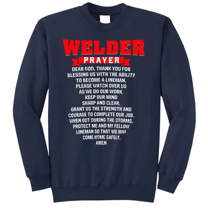 Welder Prayer Funny Christian Welding Grandpa Dad Husband Sweatshirt