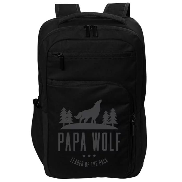 Wolf Pack Family - Dad Papa Wolf Impact Tech Backpack