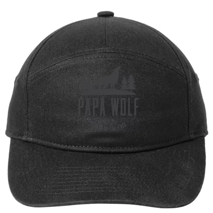 Wolf Pack Family - Dad Papa Wolf 7-Panel Snapback Hat