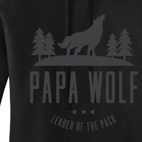 Wolf Pack Family - Dad Papa Wolf Women's Pullover Hoodie