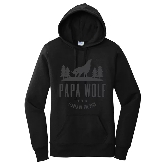 Wolf Pack Family - Dad Papa Wolf Women's Pullover Hoodie