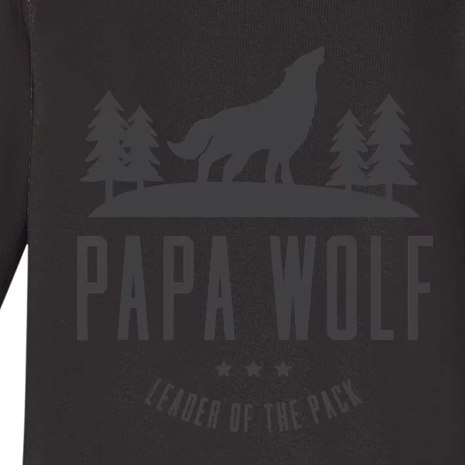 Wolf Pack Family - Dad Papa Wolf Baby Long Sleeve Bodysuit