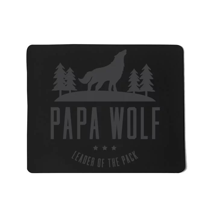 Wolf Pack Family - Dad Papa Wolf Mousepad