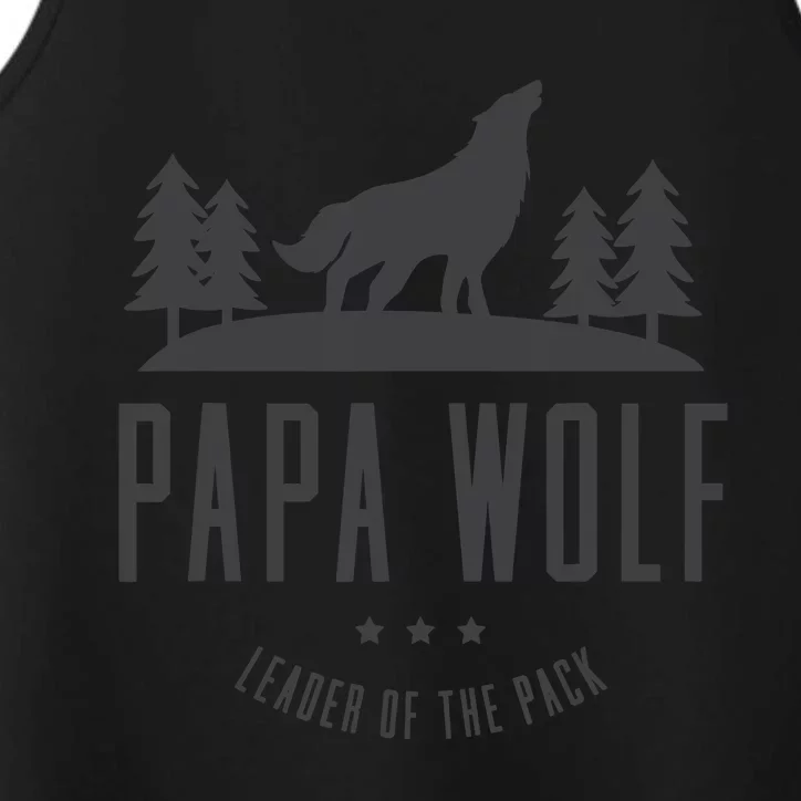 Wolf Pack Family - Dad Papa Wolf Performance Tank