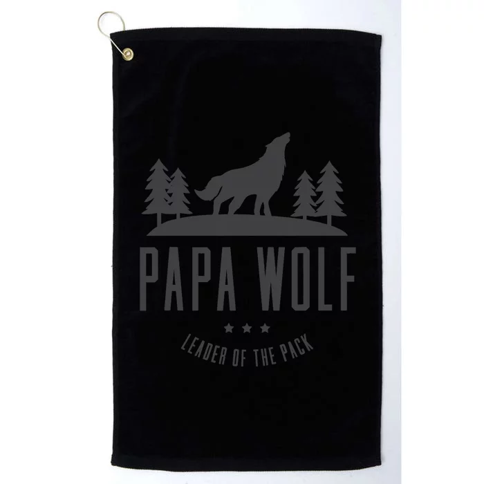 Wolf Pack Family - Dad Papa Wolf Platinum Collection Golf Towel