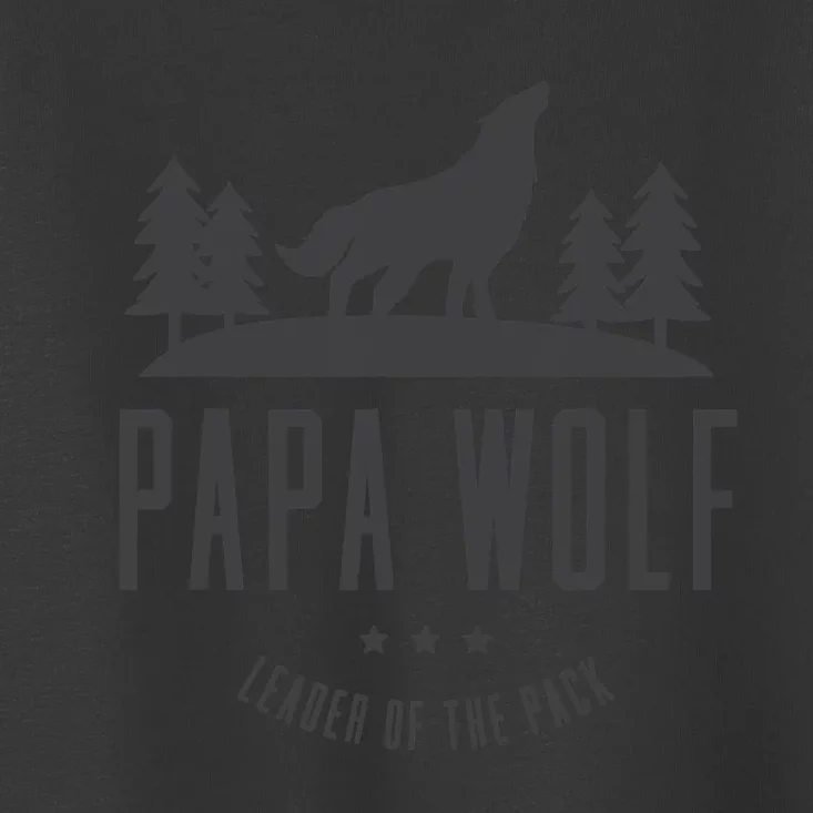 Wolf Pack Family - Dad Papa Wolf Toddler T-Shirt