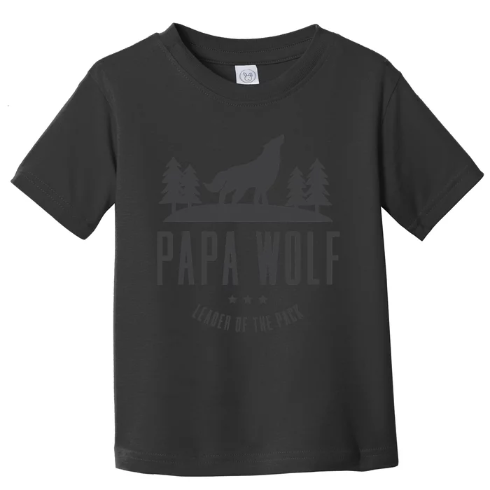 Wolf Pack Family - Dad Papa Wolf Toddler T-Shirt