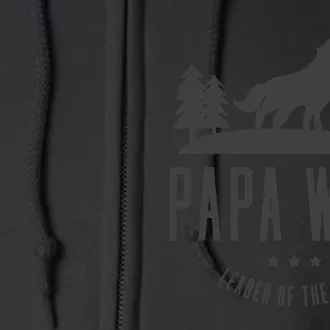 Wolf Pack Family - Dad Papa Wolf Full Zip Hoodie